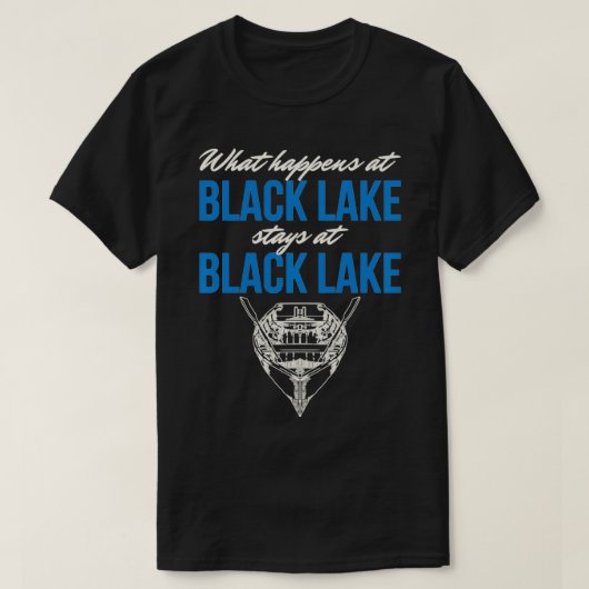 ブラックレイクライフプルオーバー Tシャツ (デザイン正面)