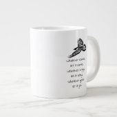 ブラックレイブンバードソーリング感動的引用文マグカップ ジャンボコーヒーマグカップ (正面右)