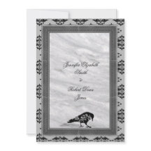 ブラックレイベンゴシックフレーム結婚式招待状