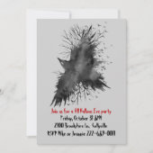 ブラックレイベンハローウィンパーティ招待状 招待状 (正面)