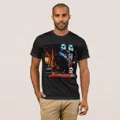 ブラックレイベン |不気味 | |ハロウィーン |ブラックTシャツ Tシャツ (正面フル)