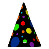 ブラックレインボースポットパーティー帽子 パーティーハット (右)