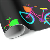 ブラックレインボーバイクカラフル ラッピングペーパー (ロールコーナー)