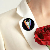 ブラックレインボーパーソナライズドブライズメン ゲイプライド 缶バッジ