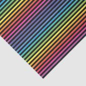 ブラックレインボー水平ストライプ紙 薄葉紙 (詳細)