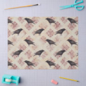 ブラックレイヴンとブルゴーニュのダマスクの切り離し 薄葉紙 (クラフト)