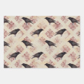 ブラックレイヴンとブルゴーニュ・ダマスク ラッピングペーパーシート (正面2)