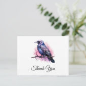 ブラックレイヴンオンアブランチイラストレーションサンキューユー ポストカード (スタンド正面)