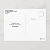 ブラックレイヴンオンザブランチイラストレーションハロウィーン ポストカード (裏面)