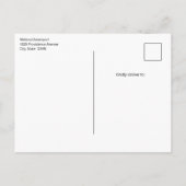 ブラックレイヴンオンザブランチイラストレーション誕生日 インビテーションポストカード (裏面)