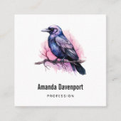 ブラックレイヴンオンザブランチイラストレーション スクエア名刺 (正面)