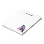 ブラックレイヴンオンザブランチイラストレーション ノートパッド (回転)