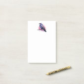 ブラックレイヴンオンザブランチイラストレーション ポストイット (デスク上)