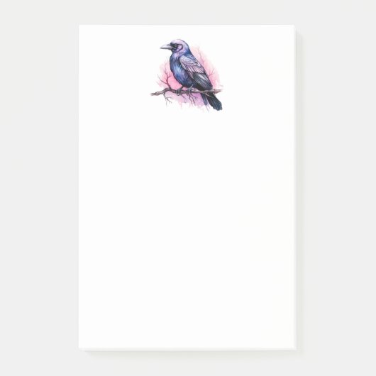 ブラックレイヴンオンザブランチイラストレーション ポストイット (正面)