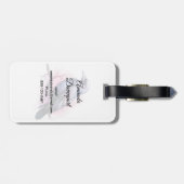 ブラックレイヴンオンザブランチイラストレーション ラゲッジタグ (裏面横)