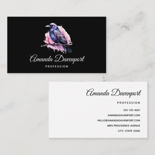 ブラックレイヴンオンザブランチイラストレーション 名刺 (正面/裏面)