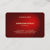 ブラックレエレガントッドダマスクプレミアムプロフェッショナル 名刺 (裏面)