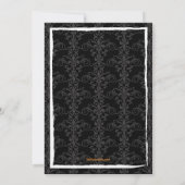 ブラックレエレガントースハロウィーンカクテルパーティー 招待状 (裏面)