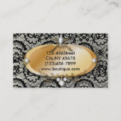 ブラックレエレガントースヴィンテージファッション名刺 名刺 (裏面)
