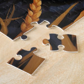 ブラックレオパードとアフリカのサバンナ ジグソーパズル (側面)