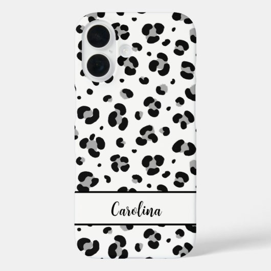 ブラックレオパードのオーダーメイド モダンiPhoneケース Case-Mate iPhoneケース (裏面)