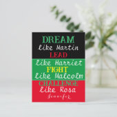 ブラックレガシーBLMブラックヒストリ月はがき ポストカード (スタンド正面)