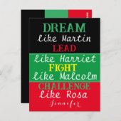 ブラックレガシーBLMブラックヒストリ月はがき ポストカード (正面/裏面)