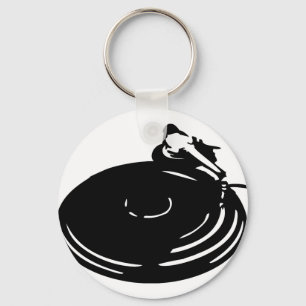 ブラックレコードターンテーブル キーホルダー