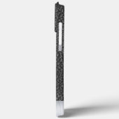ブラックレザーとスチールプリント Case-Mate iPhoneケース (裏面 / 左)