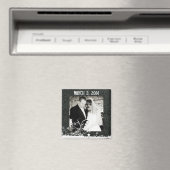 ブラックレザーとレースフォトデイトマグネットを保存 マグネット (インサイチュ (食洗機))