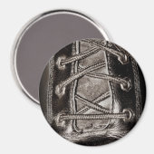 ブラックレザーとレース マグネット (正面/裏面)