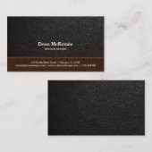 ブラックレザーのインテリアデザイン 名刺 (正面/裏面)
