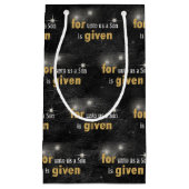 ブラックレザーのクリスマス名言 スモールペーパーバッグ (正面)