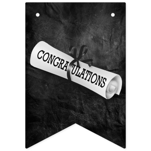 ブラックレザーのバンティングフラグの卒業証書 バンティングフラッグ (第1の旗)