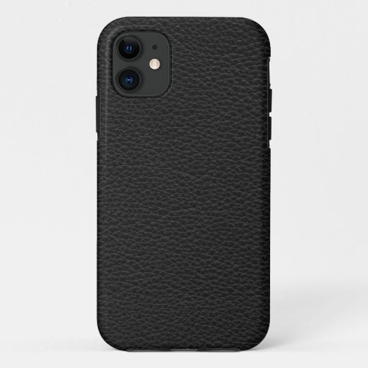 ブラックレザーの写真。 Case-Mate iPhoneケース (裏面)