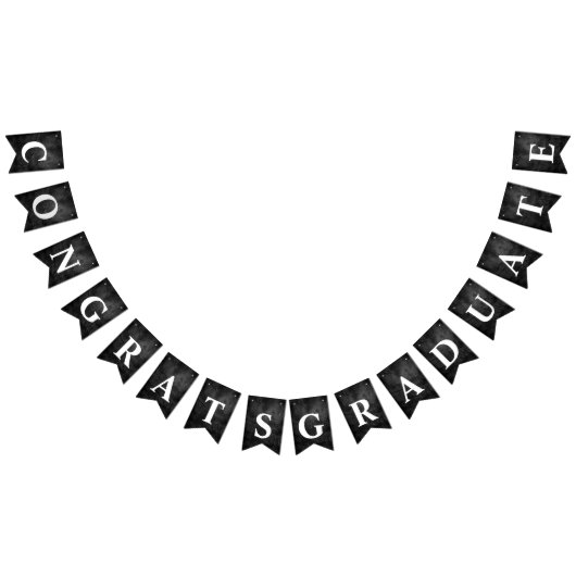 ブラックレザーの卒業おめでとう バンティングフラッグ (全)