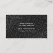 ブラックレザーの名刺 | ミニマル主義者 名刺 (裏面)