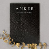 ブラックレザーイヤリングディスプレイ 名刺