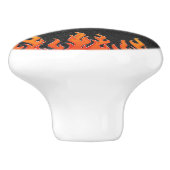 ブラックレザーオレンジフレイムホットファイヤーバイク セラミックノブ (側面)