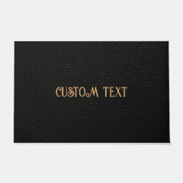 ブラックレザーカスタム文字ドアマット ドアマット