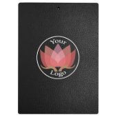 ブラックレザーカスタム·ロゴ クリップボード (裏面)