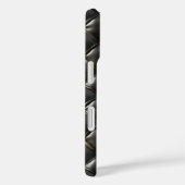 ブラックレザーキルテッドパターン Case-Mate iPhoneケース (裏面 / 右)