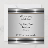 ブラックレザークロムボーイズ卒業パーティー 招待状 (裏面)