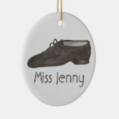 ブラックレザージャズシューダンス先生ギフト セラミックオーナメント (右)