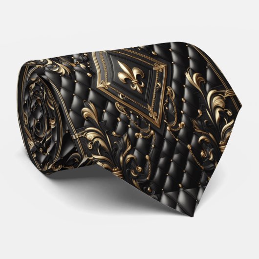 ブラックレザースタイルコレクター ネクタイ (ロール)