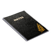 ブラックレザースタイル手帳 ノートブック (右側)