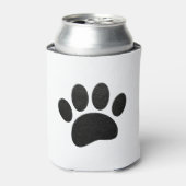 ブラックレザーテクスチャドッグポープリント 缶クーラー (缶正面)