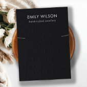 ブラックレザーテクスチャネックレスバンドディスプレイ 名刺