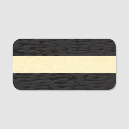 ブラックレザーテクスチャプリント 名札