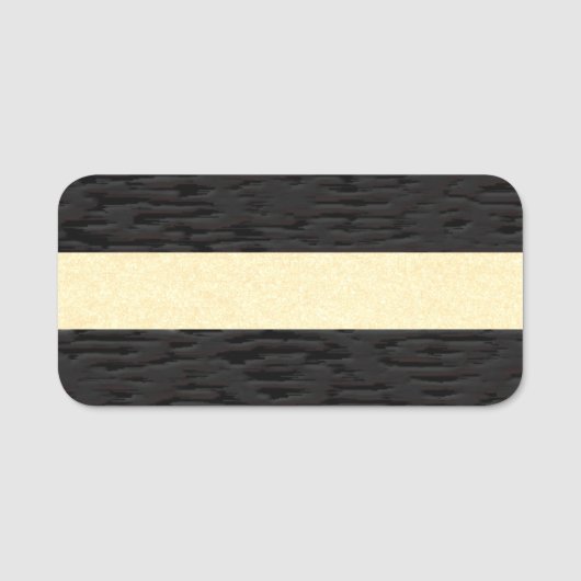 ブラックレザーテクスチャプリント 名札 (正面)